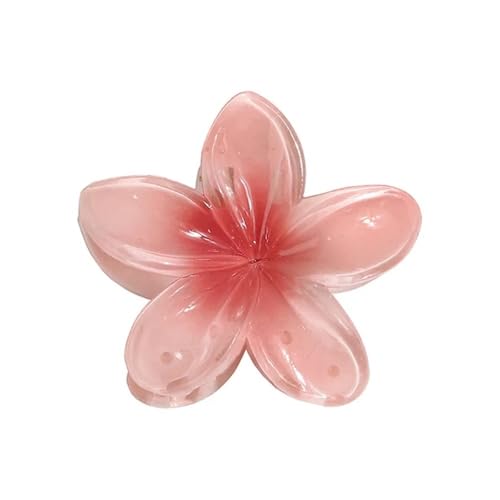Cmis Kbei 3 Stück schöne und modische große Plumeria-Blume, 13 cm, quadratisch, matt, Haarspange, Kopfschmuck, Haarschmuck für Damen, Korallenrot von Cmis Kbei