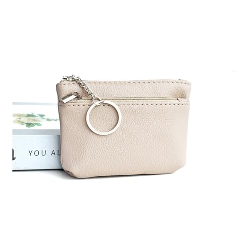 Cmis Kbei Geldbörse aus PU-Leder, Mini-Geldbörse, Kartenhalter, Reißverschluss, Schlüsselanhänger, Kinder-Münzfach, camel, 1 Stpck von Cmis Kbei