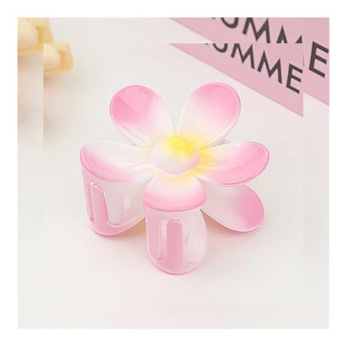 Cmis Kbei Haarklammer mit süßer Blume, 7 cm, mattiert, einfarbig, für Damen und Mädchen, Haarnadel, Haifisch-Clip, Pferdeschwanz-Clips, Haarschmuck (Pink 02) von Cmis Kbei