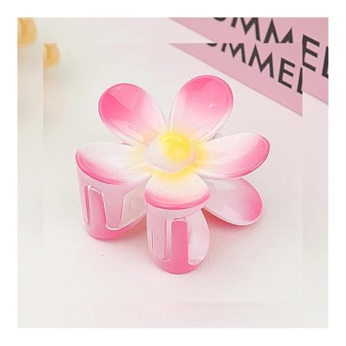 Cmis Kbei Haarklammer mit süßer Blume, 7 cm, mattiert, einfarbig, für Damen und Mädchen, Haarnadel, Haifisch-Clip, Pferdeschwanz-Clips, Haarschmuck (Rot 02) von Cmis Kbei