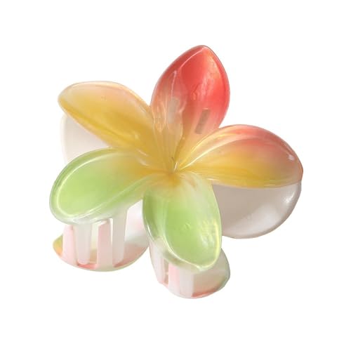 Cmis Kbei Haarnadel, Blume, Acryl, Perlglanz, süßer Farbverlauf, Blume, Haarnadel, Haarschmuck für Damen, 4 Stück (Rot-Gelb-Grün) von Cmis Kbei