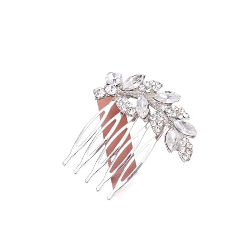 Cmis Kbei Haarnadeln mit Kristallblättern, Kämme für Damen, Brautschmuck, Hochzeit, Haarschmuck, Strass, Party-Haarnadel, Kopfschmuck (Stil 02) von Cmis Kbei