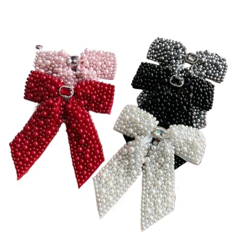 Cmis Kbei Haarspange mit süßen Perlen und Schleife, für Damen, modisch, Y2K, 6 Stück von Cmis Kbei