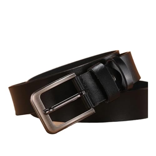 Cmis Kbei Herren-Gürtel aus Leder, lang, große Dornschließe, für Herren, 110, 120, 130, 140, 150, 160, 170 cm, Übergröße, Herrengürtel, Schwarz , 170 cm von Cmis Kbei