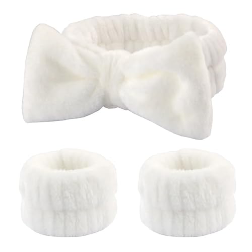Cmis Kbei Stirnbänder zum Waschen des Gesichts, Armband-Set, Damen-Stirnband, Armbänder, saugfähig, wasserdicht, Make-up, Gesichtswäsche, Haar-Zubehör (D) von Cmis Kbei