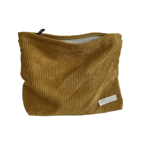 Reise-Kosmetiktasche aus Kord, tragbare Make-up-Aufbewahrungstasche, Geldbörsen, Damen, großes Fassungsvermögen, Reißverschluss, Make-Up-Organizer, Aufbewahrung, Clutch, gelb, *1 Reise-Kosmetiktasche aus Kord, tragbare Make-up-Aufbewahrungstasche, Geldbörsen, Damen, großes Fassungsvermögen, Reißverschluss, Make-Up-Organizer, Aufbewahrung, Clutch, gelb, *1 von Cmis Kbei