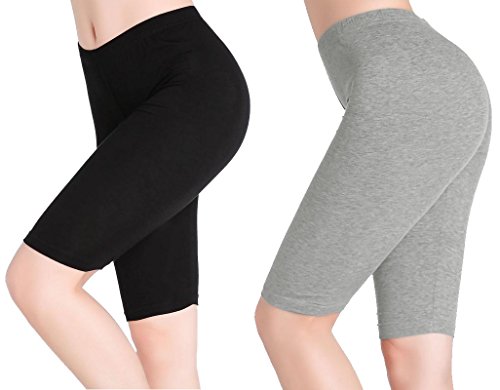 Damen Knielange Leggins Leicht Kurze Hose Unter Rock Leggings - Elastisch Dünn von CnlanRow