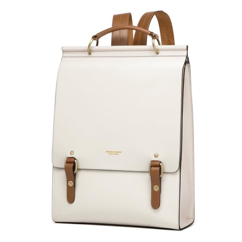 Cnolés Rucksack Damen Leder Eleganter Daypack Wasserdicht Damen-Rucksackhandtaschen Rücksacken für Damen Leder Diebstahlsicherer Lederrucksack Damen Business Cityrucksack Rucksacktasche für Frauen von Cnoles