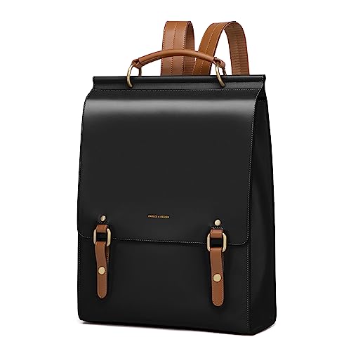 Cnolés Rucksack Damen Leder Eleganter Daypack Wasserdicht Damen-Rucksackhandtaschen Rücksacken für Damen Leder Diebstahlsicherer Lederrucksack Damen Business Cityrucksack Rucksacktasche für Frauen von Cnoles