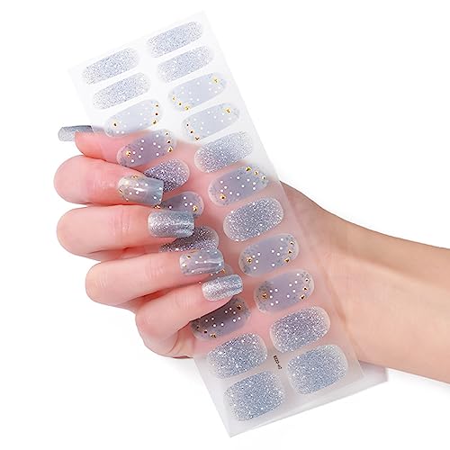 22 mehrfarbige Nagellackstreifen, selbstklebende Gel-Aufkleber, Gel-Streifen, volle Wraps für Kunst von Cnrfeoap