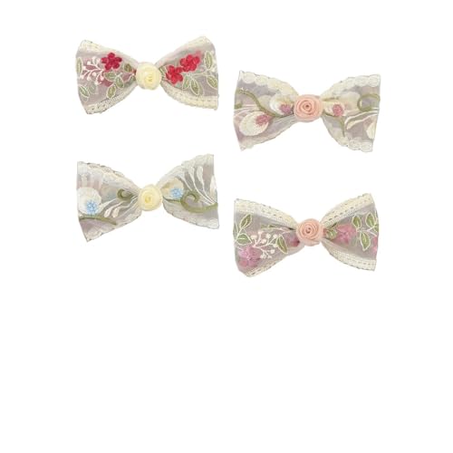 Bestickte Spitzen-Haarspange mit Schleife, für Mädchen, Haarspangen, Frühlings-Haarspange, elegante Haarstyling-Dekorationen von Cnrfeoap