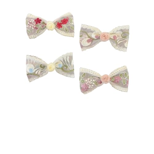 Bestickte Spitzen-Haarspange mit Schleife, für Mädchen, Haarspangen, Frühlings-Haarspange, elegante Haarstyling-Dekorationen von Cnrfeoap