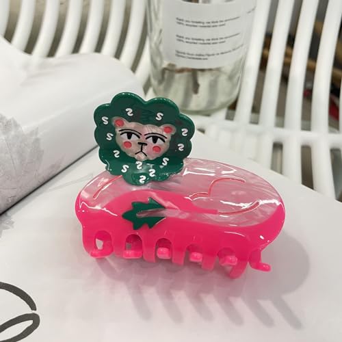 Bunte Haarspange aus Acetat, mit Tier- und geometrischem Muster, Reise-Haarschmuck für Damen von Cnrfeoap
