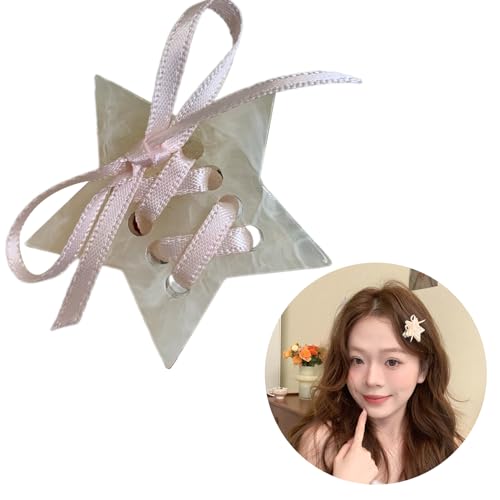 Bunte dekorative Haarspange mit Band und Sterne, französisches Ballett, Haarschmuck für Damen Bunte dekorative Haarspange mit Band und Sterne, französisches Ballett, Haarschmuck für Damen von Cnrfeoap