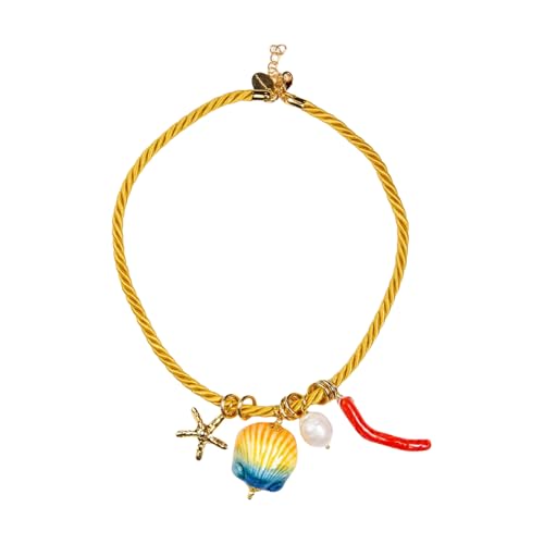 Cnrfeoap Minimalisten Meer Inspirierte Halskette Mit Abnehmbarem Charme Bequemer Tragenharzschmuck Für Erwachsene Trendige Halskette von Cnrfeoap
