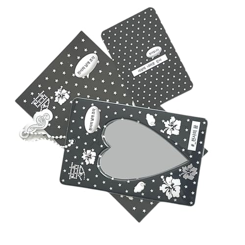 Cnrfeoap Photo Kartenhülle Mit Perlenketten Fotokartenabdeckungen PVC Kartenärmel Für Frauen Schüler Keyring Beutel Rucksäcke Charm PVC Protectors Ärmel von Cnrfeoap