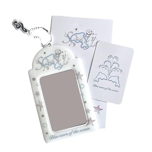 Cnrfeoap Photo Kartenhülle Mit Perlenketten Fotokartenabdeckungen PVC Kartenärmel Für Frauen Schüler Keyring Beutel Rucksäcke Charm PVC Protectors Ärmel von Cnrfeoap