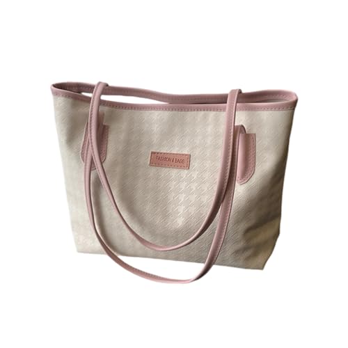 Cnrfeoap Übergroße Hahnentritt-Handtasche für die Arbeit Damen wasserdichte Schulter für Laptop U-Materialien Handtasche Damen Büro Hand mit abnehmbarem Charme, a, Einheitsgröße von Cnrfeoap