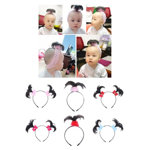 Einzigartige Kinder-Haarzöpfe mit Schmetterlingsschleifen, Haar-Accessoires, weich, bequem, Kinderperückenverlängerung für Mädchen im Alter von 3 bis 10 Jahren von Cnrfeoap