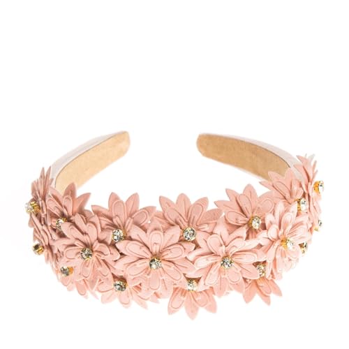 Einzigartiges Leder-Stirnband mit Blumenmuster, modisches Haarband, Kopfschmuck, Haarschmuck für verschiedene Anlässe von Cnrfeoap