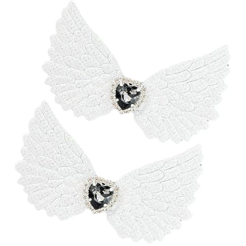 Flügel-Haarspangen, süße Haarnadel, Pferdeschwanz-Halter, Herz, Strass, Haarspange, Herz für Frauen von Cnrfeoap