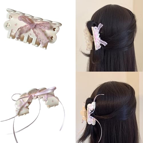 Haarklammer für Damen, Blume, Fliege, Haarklammer, Bananenklammer, Haarklammer, weibliches Haarstyling-Ornament von Cnrfeoap