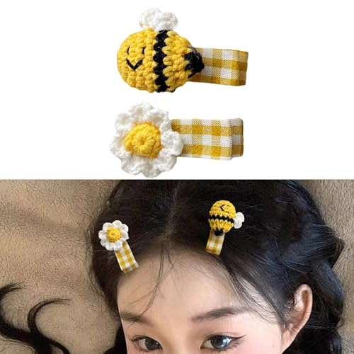 Haarspangen-Set mit Honigbienen-Motiv, koreanischer Stil, Haarnadel, modische Haarschmuck, Festival, dekorative Haarspange, Haargummi, 2 Stück von Cnrfeoap