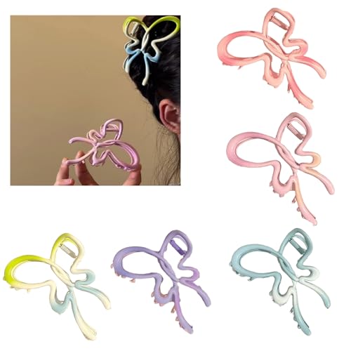 Internet Prominente Foto-Pferdeschwanz-Haarklammer mit Schmetterlingsform, für Damen, Teenager, Zöpfe, Pferdeschwanz von Cnrfeoap