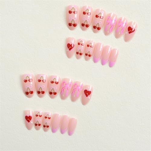 Künstliche Nägel zum Aufkleben, für Damen und Mädchen, Mandel-Nägel, zum Aufkleben, zum Aufdrücken von Cnrfeoap