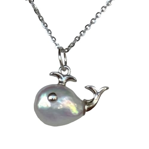 Stilvolle, zarte Halskette mit maritimem Design, gefertigt aus einer angenehm zu tragenden Legierung für lange Nutzungsdauer und vielseitige Halskette mit Wal-Anhänger, Einheitsgröße, Wie beschrieben von Cnrfeoap