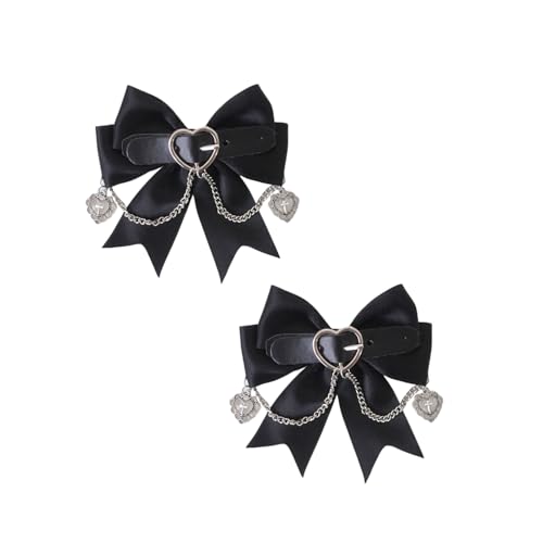 Stylische Herzschleifen Haarteil Mode Haarspange Legierung Haarschmuck Halloween Haarnadel für trendige Damen von Cnrfeoap