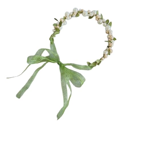 Zarte Perlen-/Blattform, Haarreif, Blumenmädchen, Frühlings-Stirnband, Hochzeit, Partys, Kinder, Perlen-/Blatt-Fotografie-Stirnband von Cnrfeoap