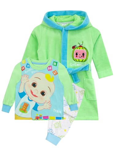 CoComelon Bademantel Und Pyjama Set | JJ Pyjama Für Jungen | Jungs Fleece-Bademantel | Blau | 92 von CoComelon