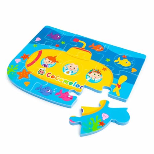 CoComelon Bath Time Puzzle Yellow Submarine Kids Foam Jigsaw Puzzle Interactive Learning Toy von CoComelon