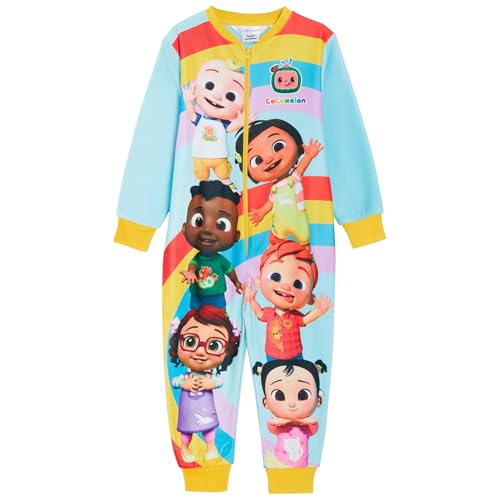 CoComelon Einteiler für Kinder, All-in-One-Pyjama, Jungen- und Mädchen-Fleece-Pyjama, JJ-Reißverschluss, Unisex-Nachtwäsche von CoComelon