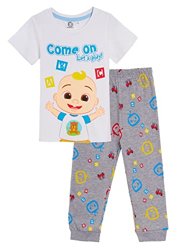 CoComelon Jungen T-Shirt + Jogger Set JJ Trainingsanzug Set Top Passende Tageskleidung Urlaubsoutfit von CoComelon