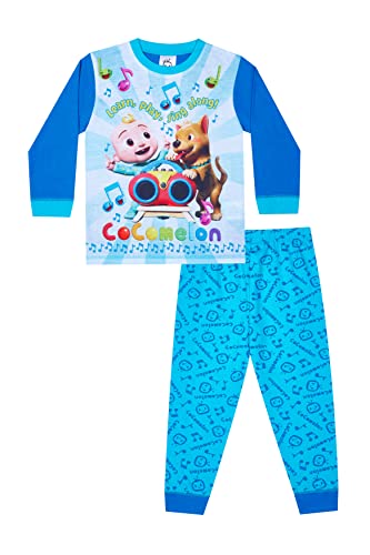CoComelon Schlafanzug für Jungen, lang, Blau, blau, 92 von CoComelon