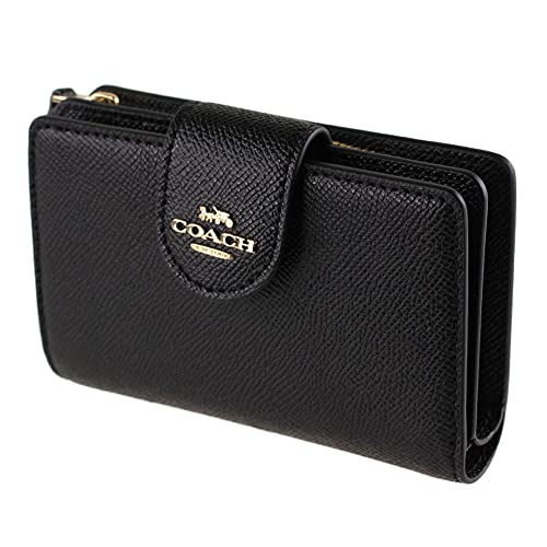 COACH börse Leder EckreiÃŸverschluss mittelgroÃŸ schwarz gold Style Nr. 6390 von COACH