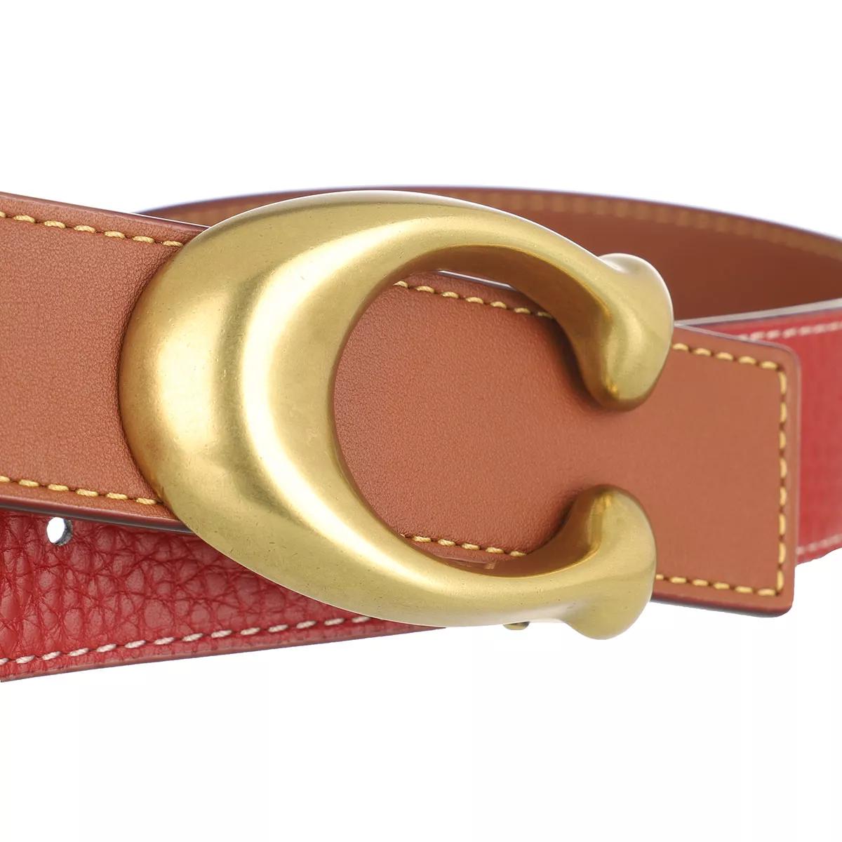 Coach Gürtel - 32Mm Sculpted C Reversible Belt - Gr. L - in Braun - für Damen von Coach