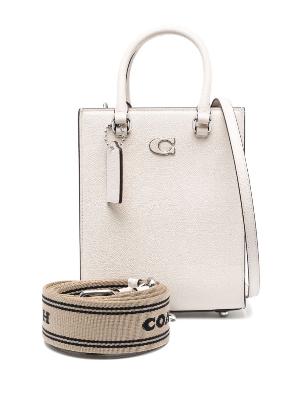 Coach Handtasche mit Logo-Schild - Nude von Coach