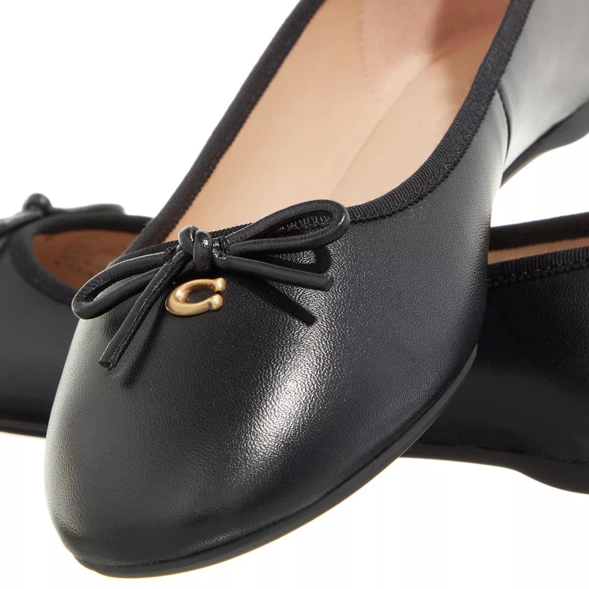 Coach Loafers & Ballerinas - Abigail Ballet Leather - Gr. 38,5 (EU) - in Schwarz - für Damen von Coach