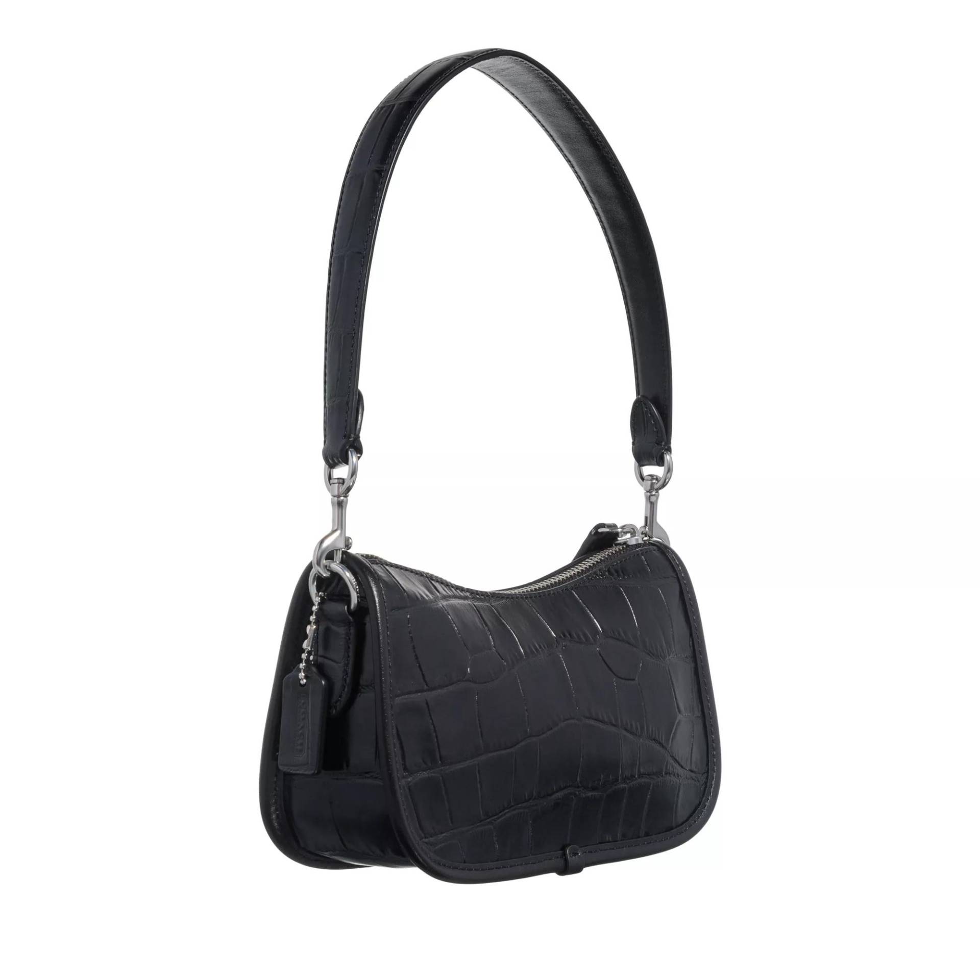 Coach Pochettes - Embossed Croc Swinger 20 - Gr. unisize - in Schwarz - für Damen von Coach