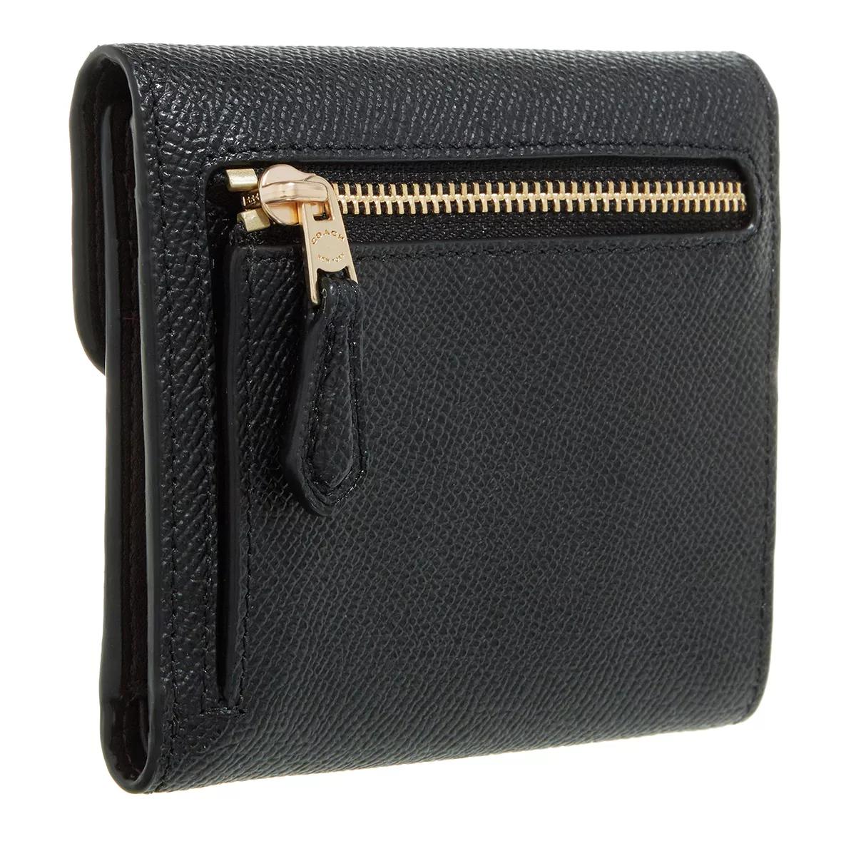 Coach Portemonnaie - Crossgrain Leather Wyn Small Wallet - Gr. unisize - in Schwarz - für Damen von Coach