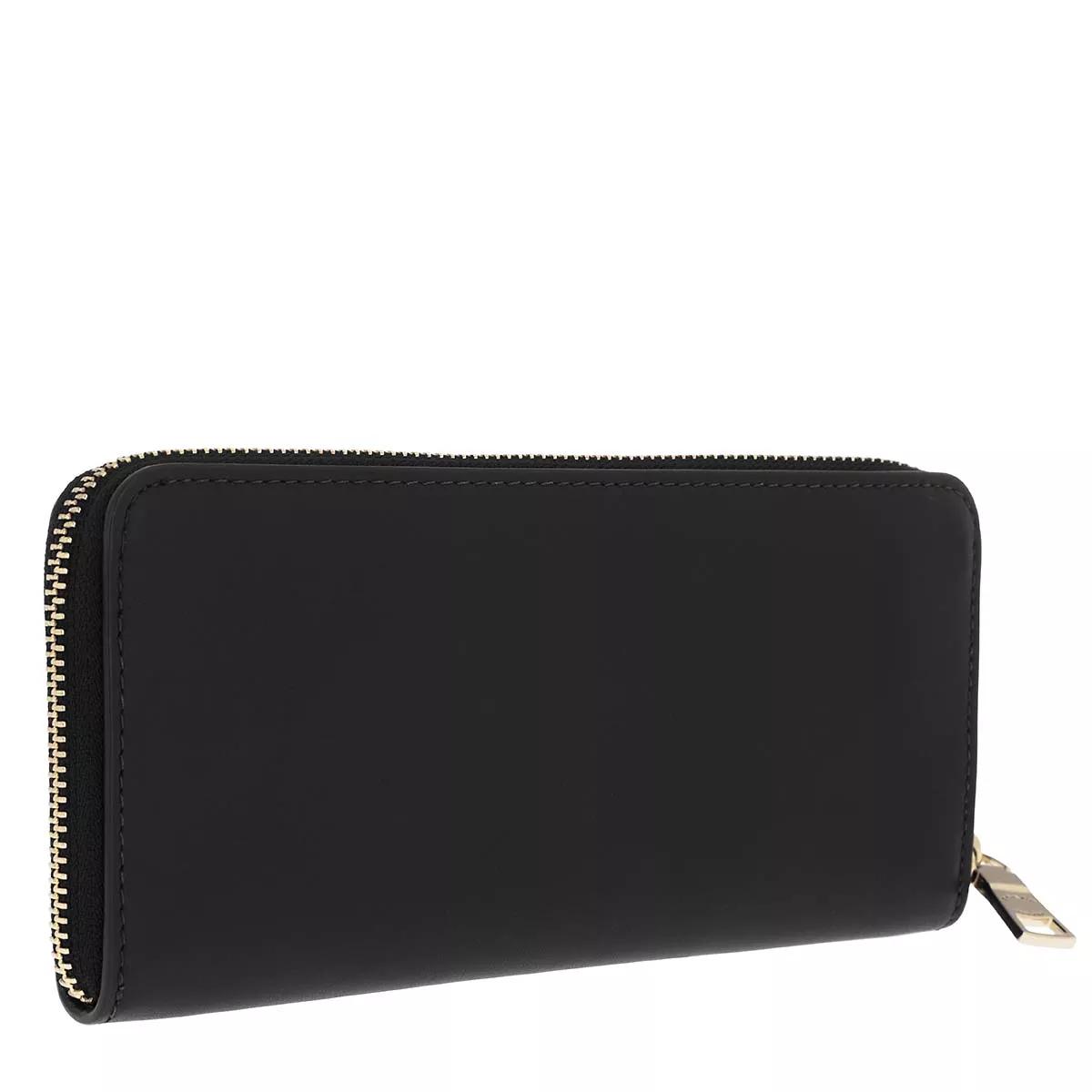 Coach Portemonnaie - Smooth Leather Slim Accordion Zip - Gr. unisize - in Schwarz - für Damen von Coach