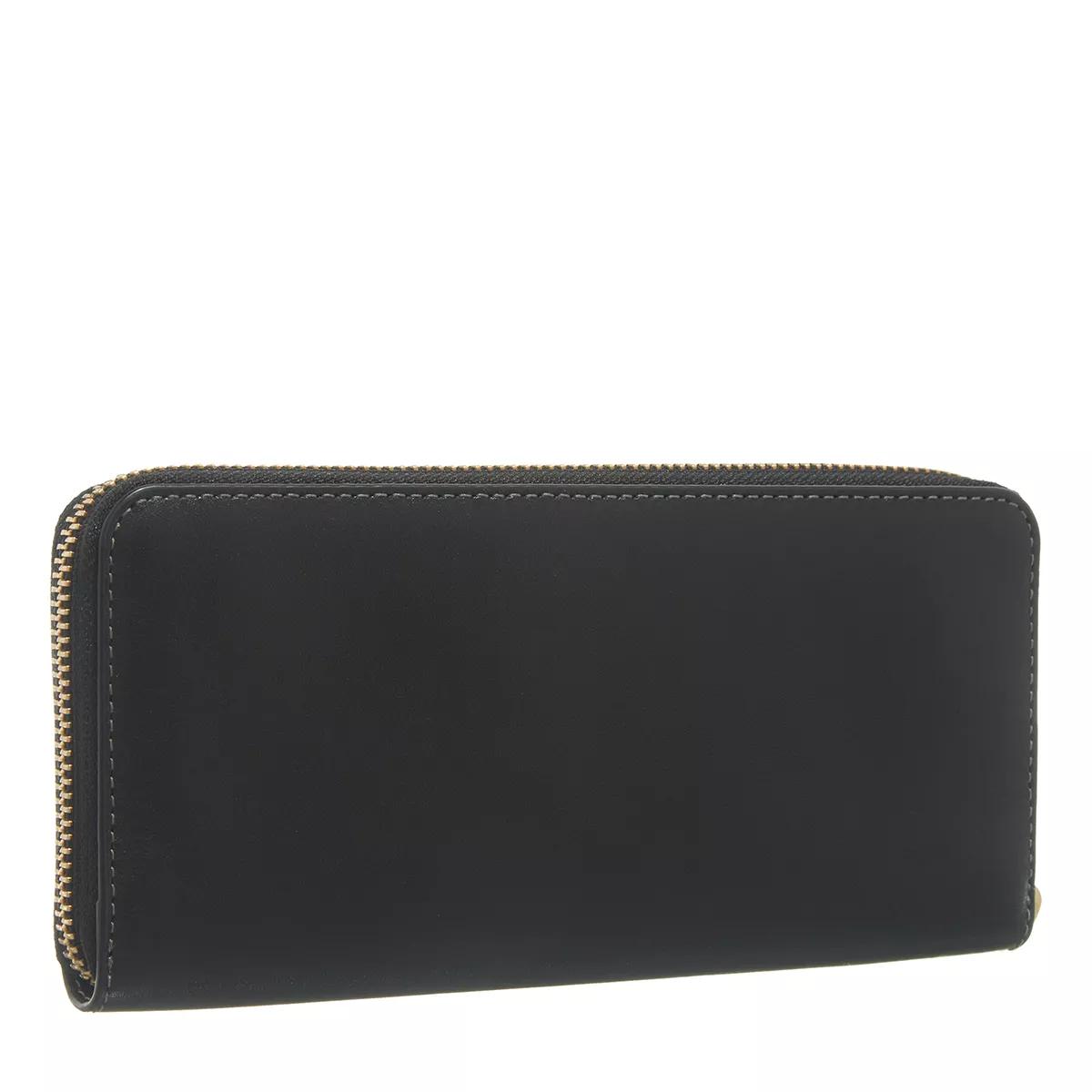 Coach Portemonnaie - Smooth Leather Slim Accordion Zip - Gr. unisize - in Schwarz - für Damen von Coach