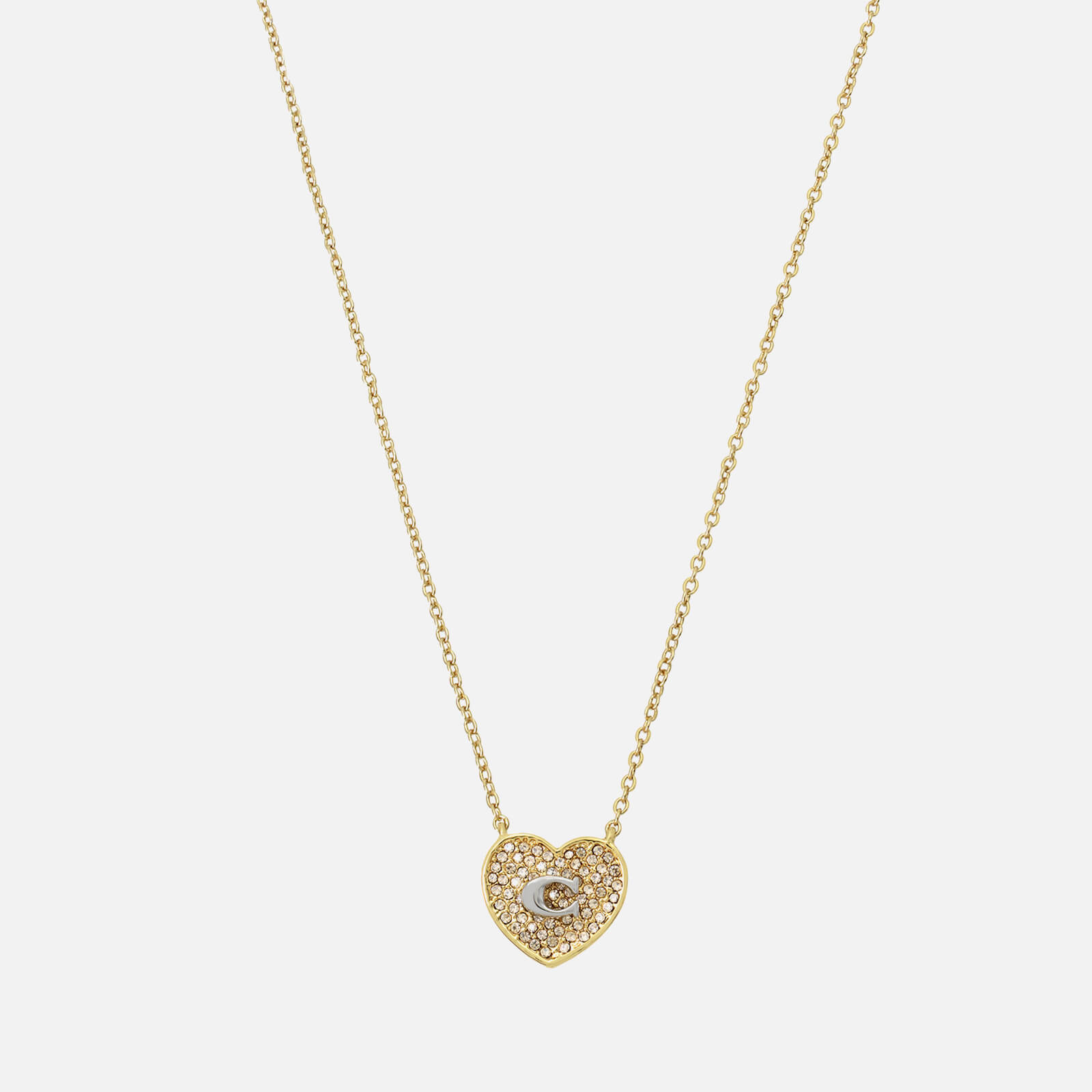 Coach C Heart Crystal and Gold-Tone Necklace von Coach