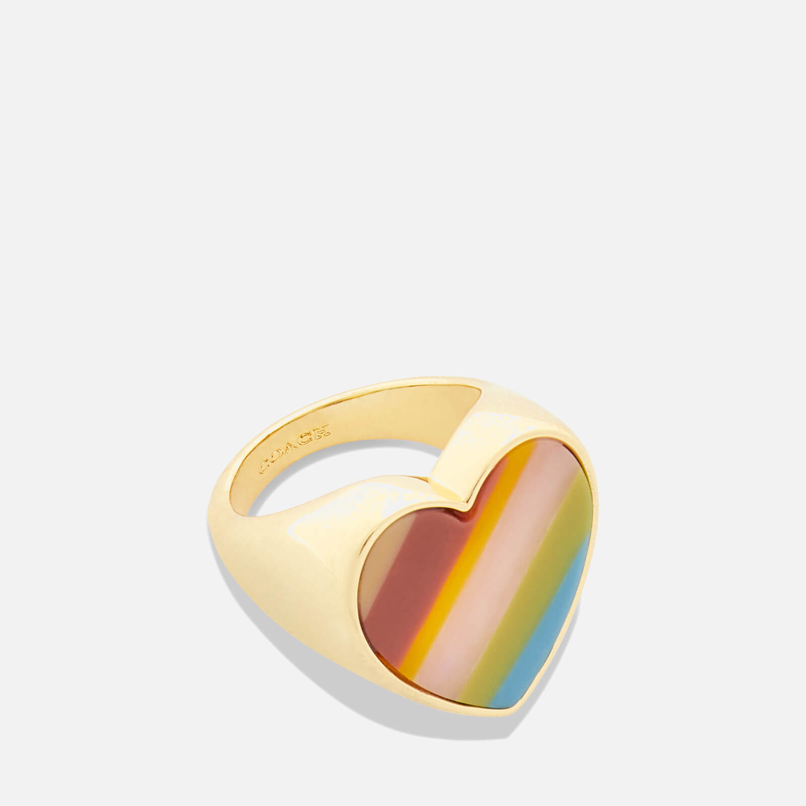 Coach Coach-ella Rainbow Gold-Tone Signet Ring von Coach