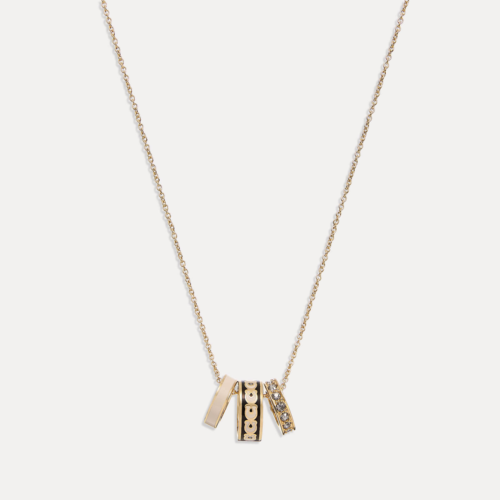 Coach Gold-Plated, Enamel and Crystal Necklace von Coach