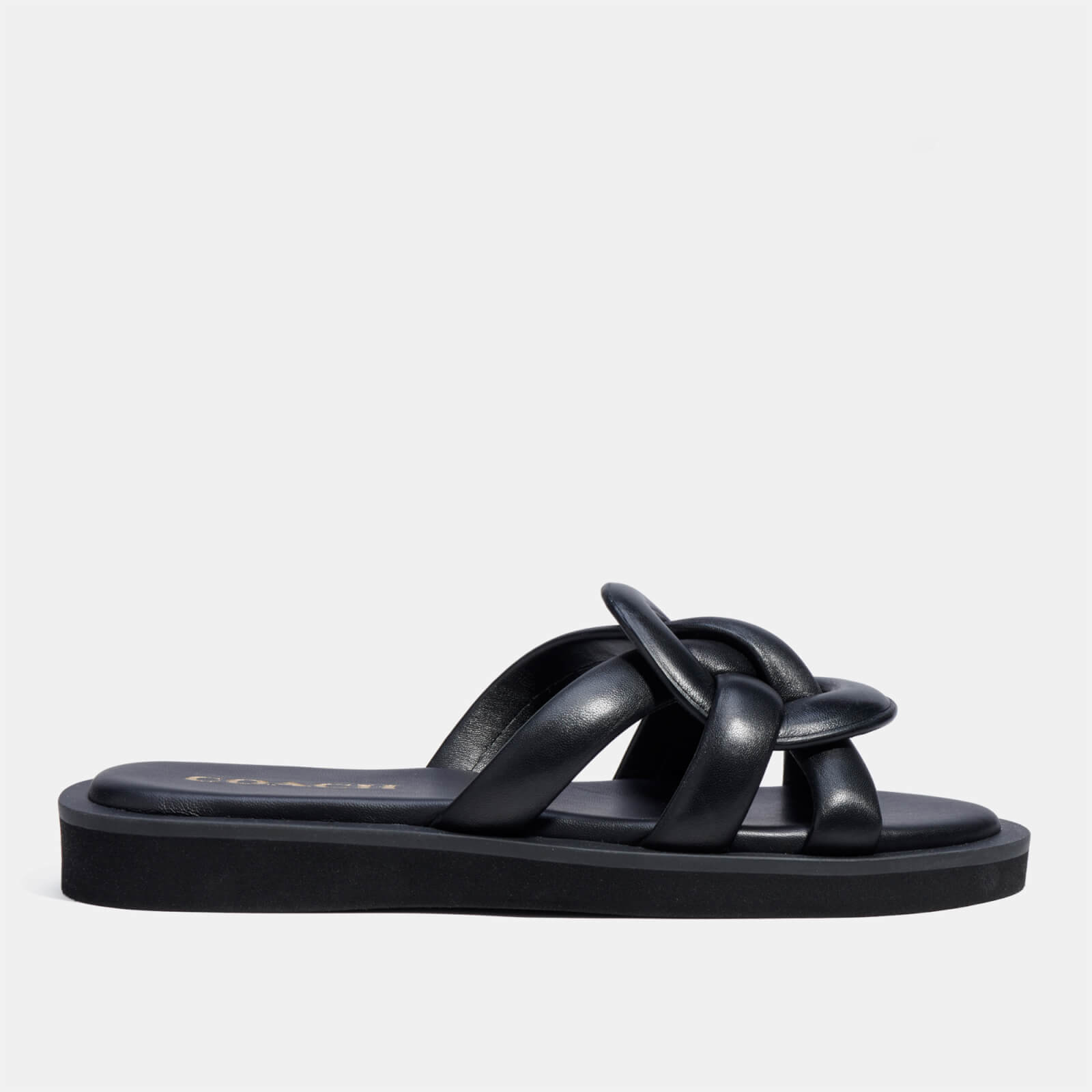 Coach Women's Georgie Leather Slide Sandals - Black - UK 3 von Coach