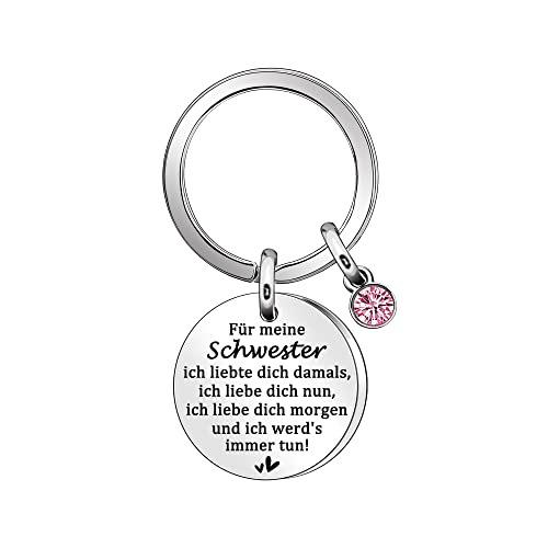 Coagurmes Schwester Geschenk von Schwestern, lustiger Silber Schlüsselanhänger für Frauen Damen Mädchen Große Schwester Kleine Schwestern Beste Freunde Kollege von Coagurmes